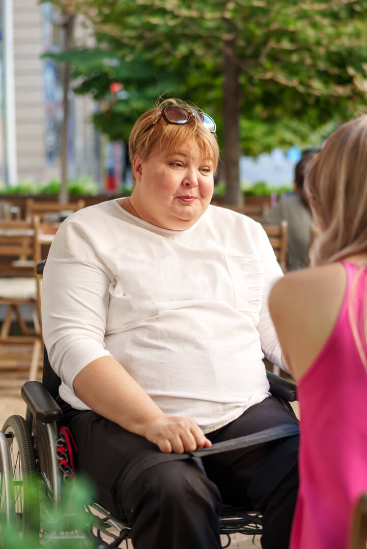 Woman in a wheelchair